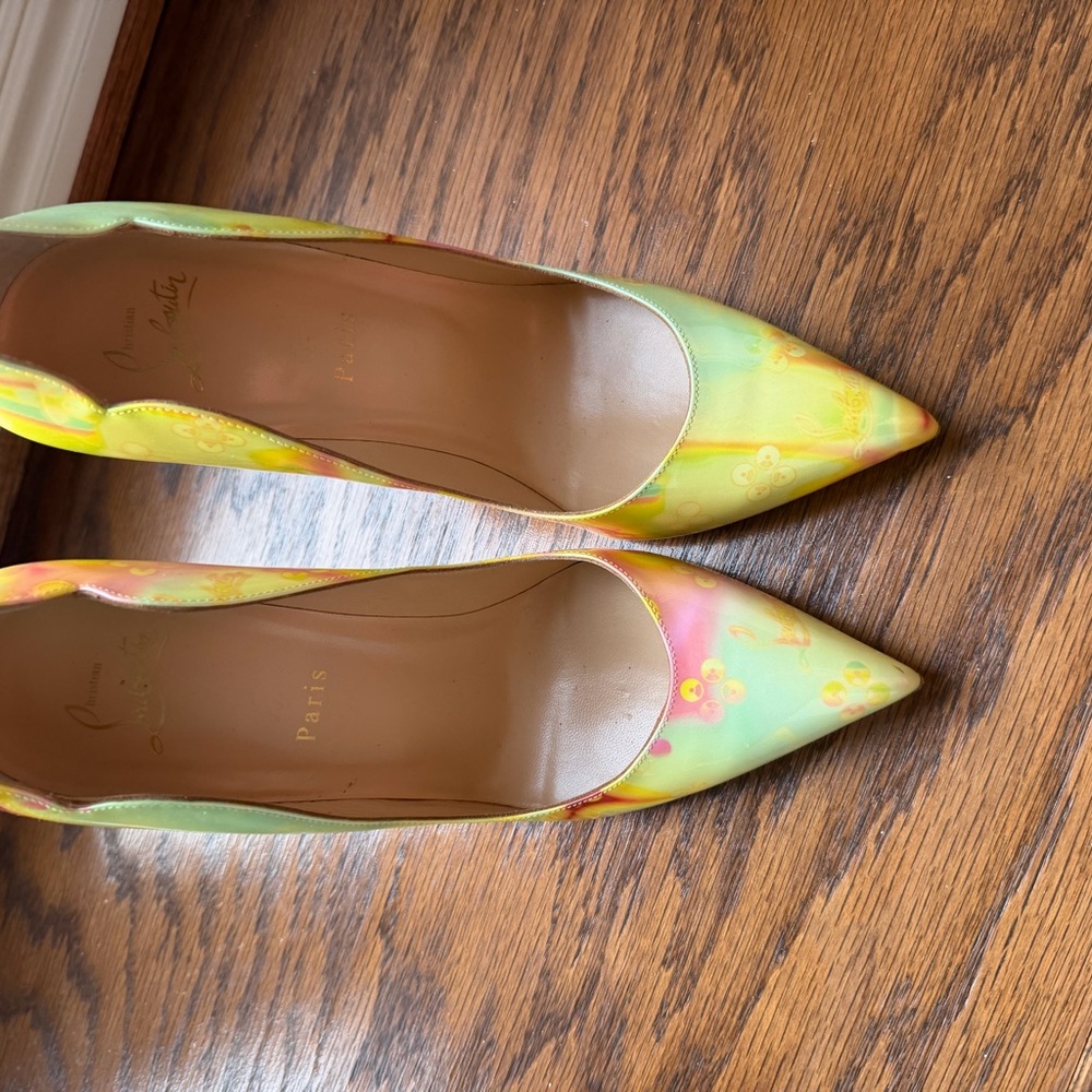 Christian Louboutin Yellow and Pink Heels